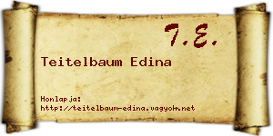 Teitelbaum Edina névjegykártya